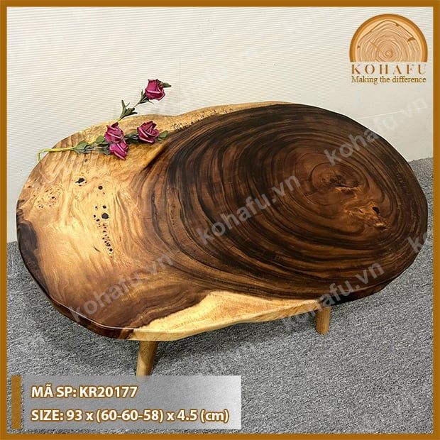 MẶT BÀN TRÒN GỖ ME TÂY KR20177