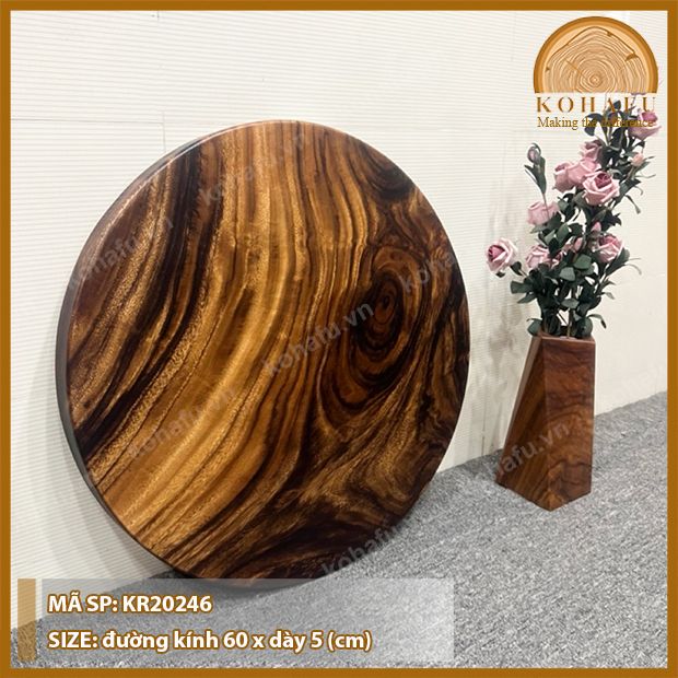 MẶT BÀN TRÒN GỖ ME TÂY KR20246