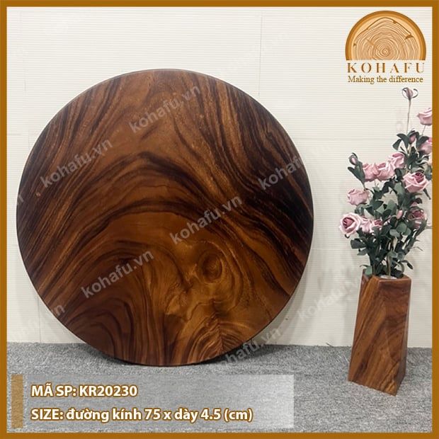 MẶT BÀN TRÒN GỖ ME TÂY KR20230