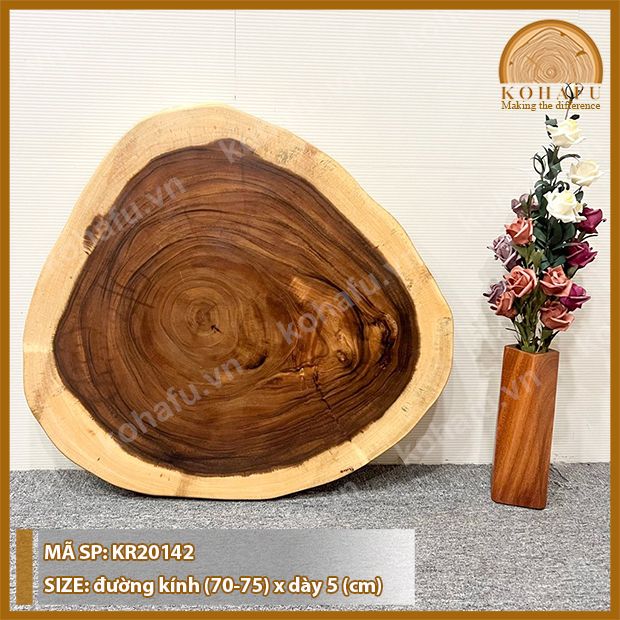 MẶT BÀN TRÒN GỖ ME TÂY KR20142