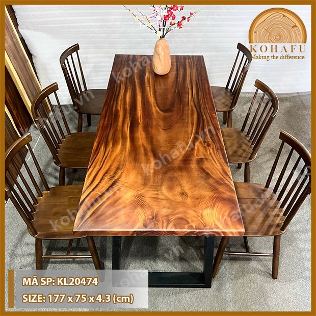 MẶT BÀN DÀI GỖ ME TÂY KL20474