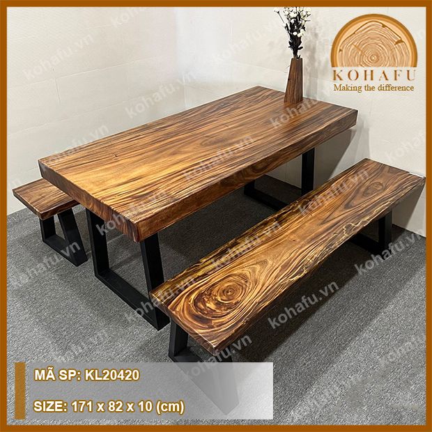 MẶT BÀN DÀI GỖ ME TÂY KL20420