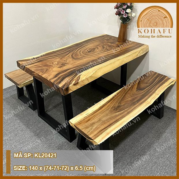 MẶT BÀN DÀI GỖ ME TÂY KL20421