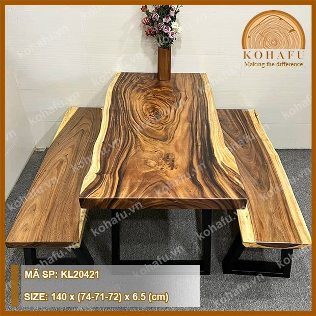 MẶT BÀN DÀI GỖ ME TÂY KL20421