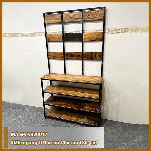 KỆ GIÀY GỖ ME TÂY KB20017