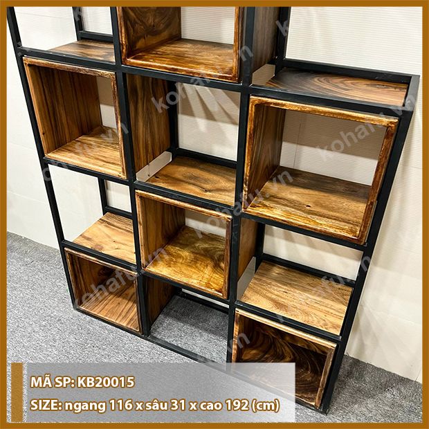 KỆ SÁCH GỖ ME TÂY KB20015