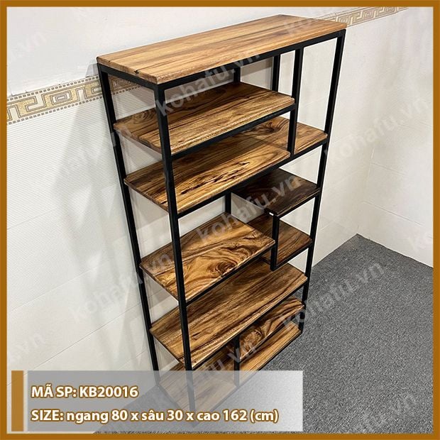 KỆ SÁCH GỖ ME TÂY KB20016