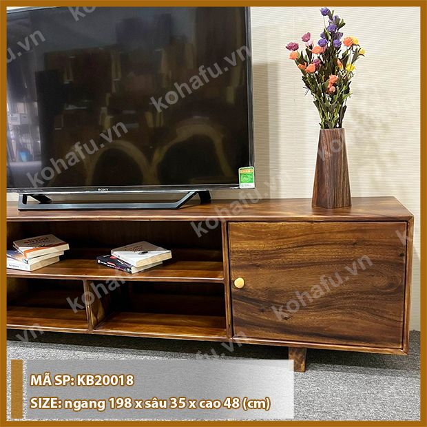 KỆ TIVI GỖ ME TÂY KB20018