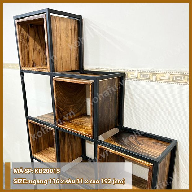 KỆ SÁCH GỖ ME TÂY KB20015
