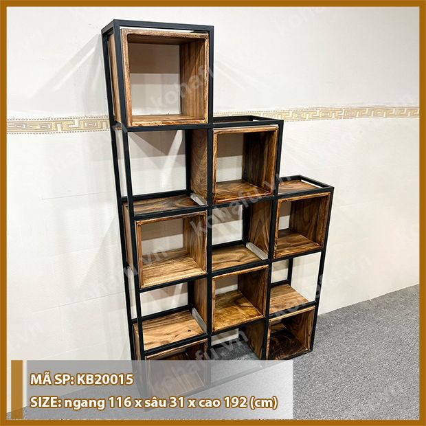 KỆ SÁCH GỖ ME TÂY KB20015