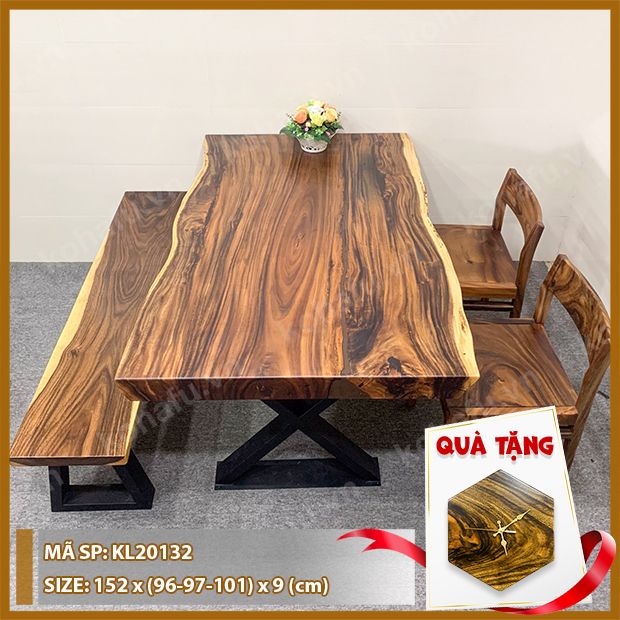 MẶT BÀN DÀI GỖ ME TÂY KL20132