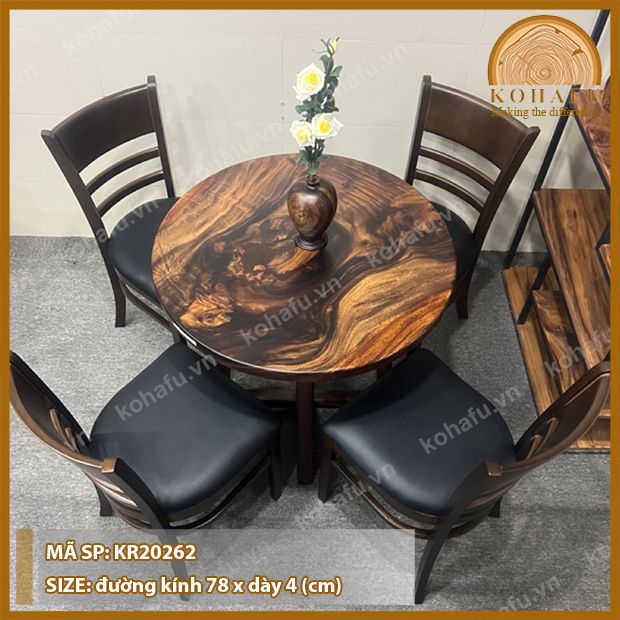 MẶT BÀN TRÒN GỖ ME TÂY KR20262