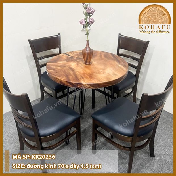 BỘ BÀN TRÒN 4 GHẾ KR20236