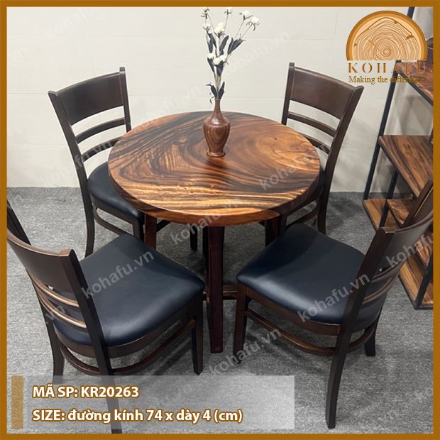 MẶT BÀN TRÒN GỖ ME TÂY KR20263