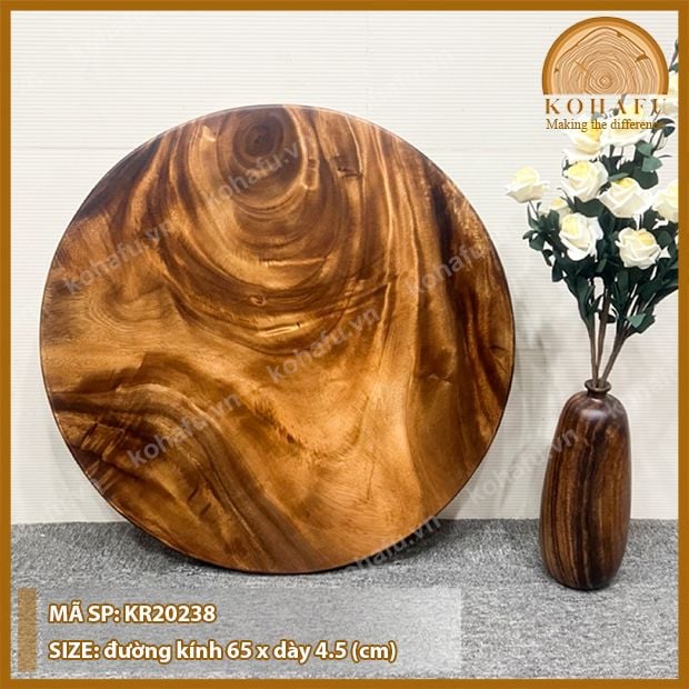 MẶT BÀN TRÒN GỖ ME TÂY KR20238