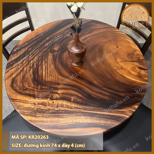 MẶT BÀN TRÒN GỖ ME TÂY KR20263