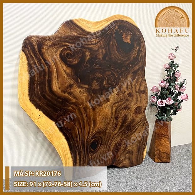 MẶT BÀN TRÒN GỖ ME TÂY KR20176