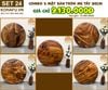 COMBO 5 MẶT BÀN TRÒN CAFE GỖ ME TÂY 80CM - SET 24