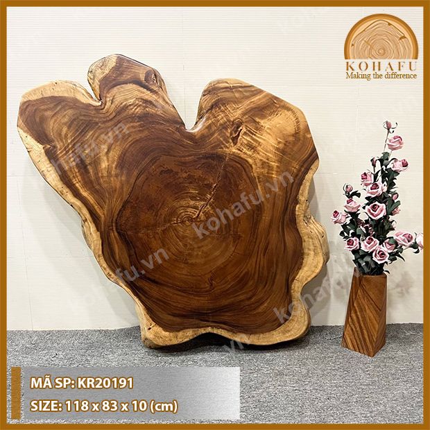 MẶT BÀN TRÒN GỖ ME TÂY KR20191