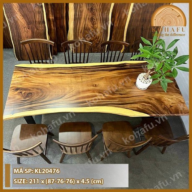 MẶT BÀN DÀI GỖ ME TÂY KL20476