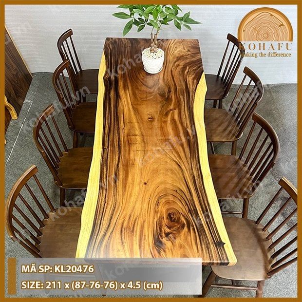 MẶT BÀN DÀI GỖ ME TÂY KL20476