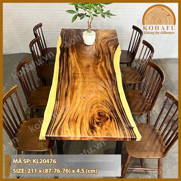 MẶT BÀN DÀI GỖ ME TÂY KL20476