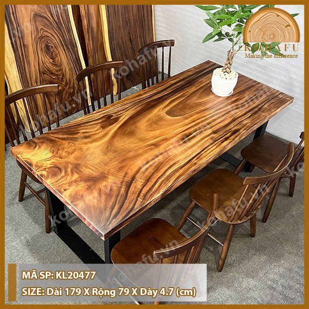 MẶT BÀN DÀI GỖ ME TÂY KL20477