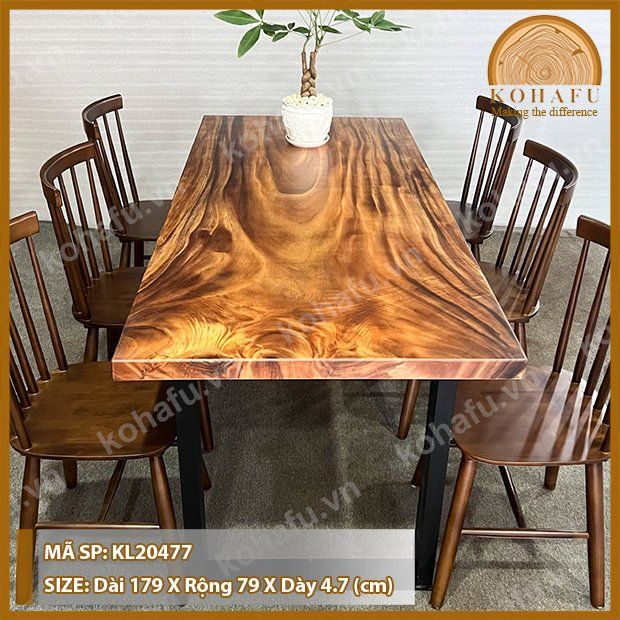 MẶT BÀN DÀI GỖ ME TÂY KL20477