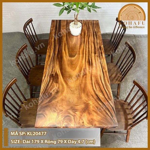 MẶT BÀN DÀI GỖ ME TÂY KL20477