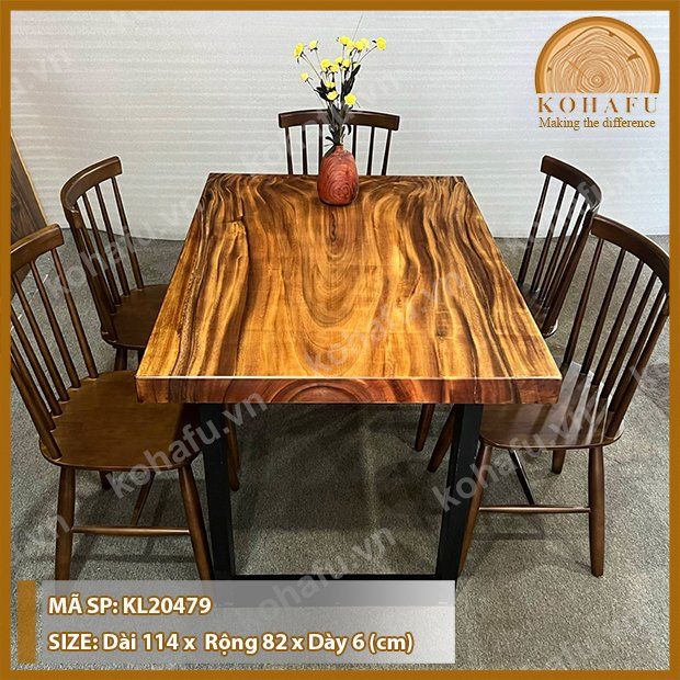 MẶT BÀN DÀI GỖ ME TÂY KL20479