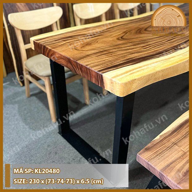MẶT BÀN DÀI GỖ ME TÂY KL20480