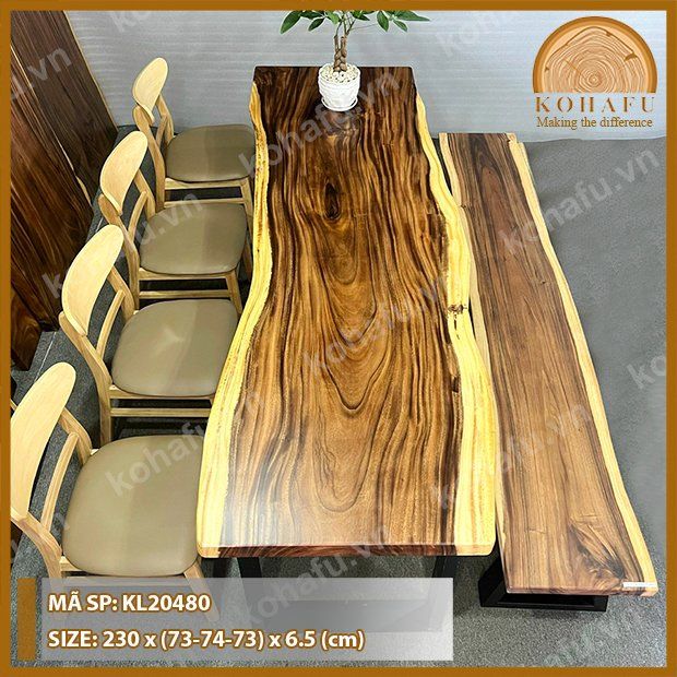 MẶT BÀN DÀI GỖ ME TÂY KL20480
