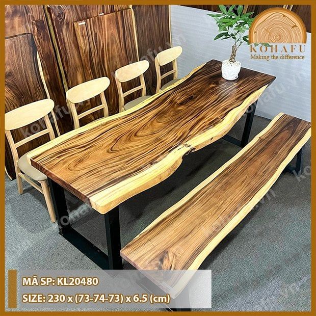 MẶT BÀN DÀI GỖ ME TÂY KL20480
