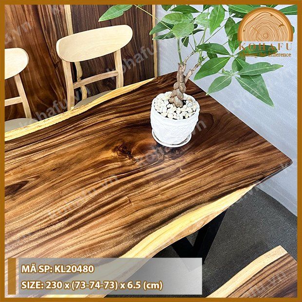 MẶT BÀN DÀI GỖ ME TÂY KL20480
