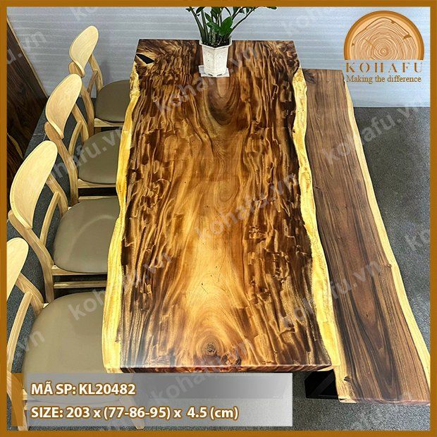 MẶT BÀN DÀI GỖ ME TÂY KL20482