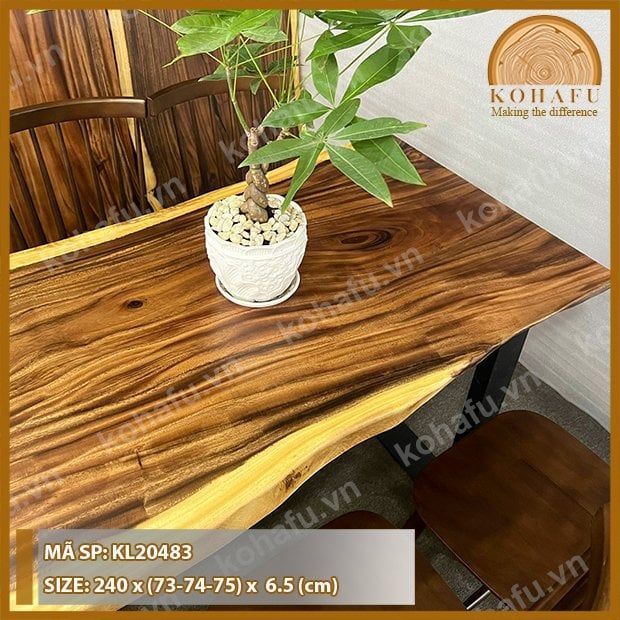 MẶT BÀN DÀI GỖ ME TÂY KL20483