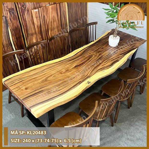 MẶT BÀN DÀI GỖ ME TÂY KL20483