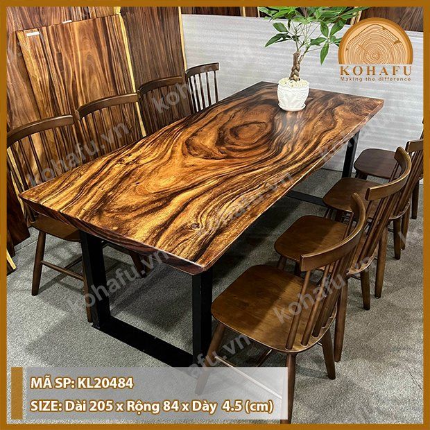 MẶT BÀN DÀI GỖ ME TÂY KL20484