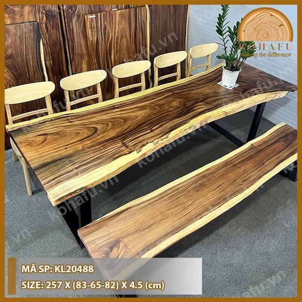 MẶT BÀN DÀI GỖ ME TÂY KL20488