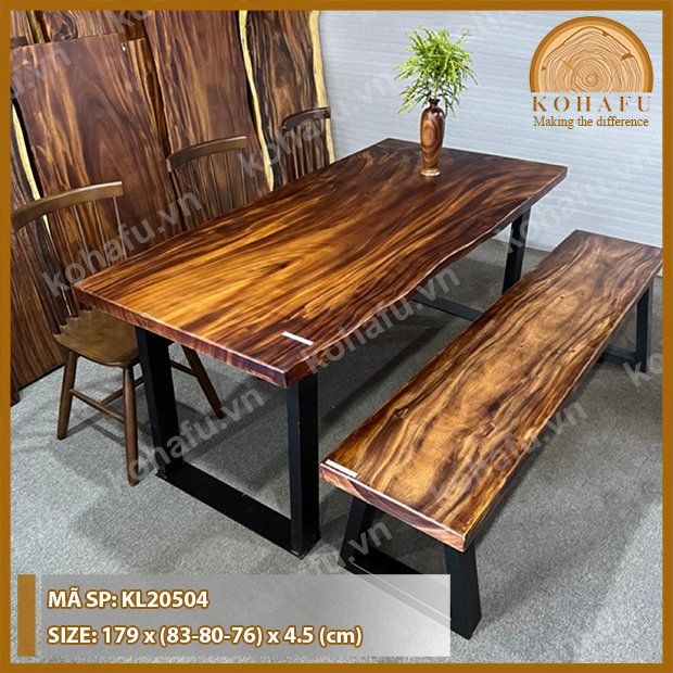 MẶT BÀN DÀI GỖ ME TÂY KL20504