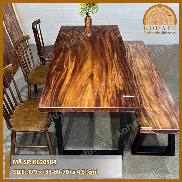 MẶT BÀN DÀI GỖ ME TÂY KL20504