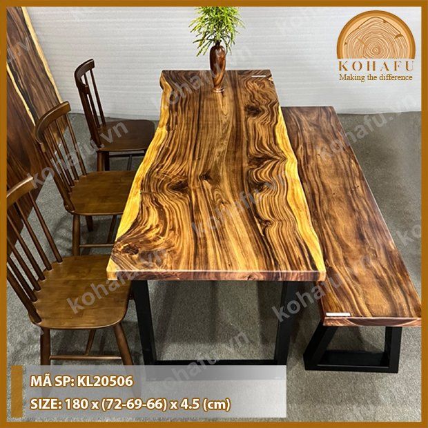 MẶT BÀN DÀI GỖ ME TÂY KL20506