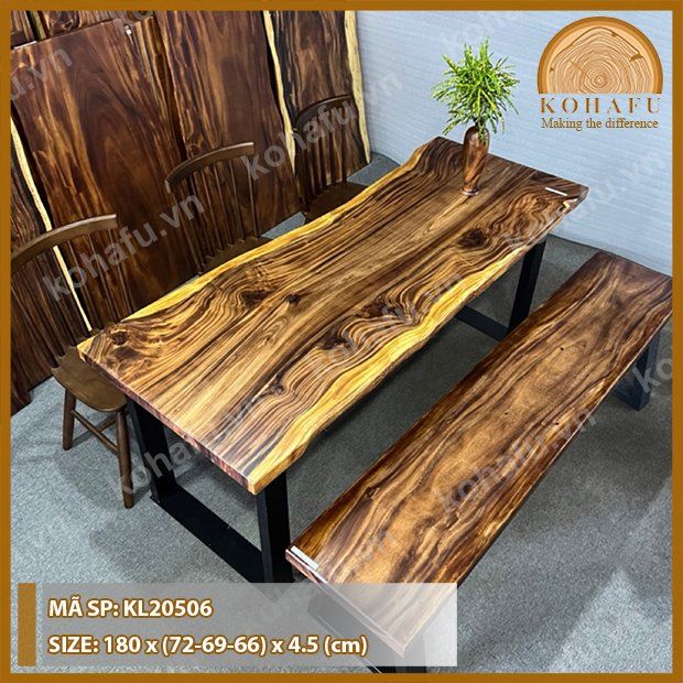 MẶT BÀN DÀI GỖ ME TÂY KL20506