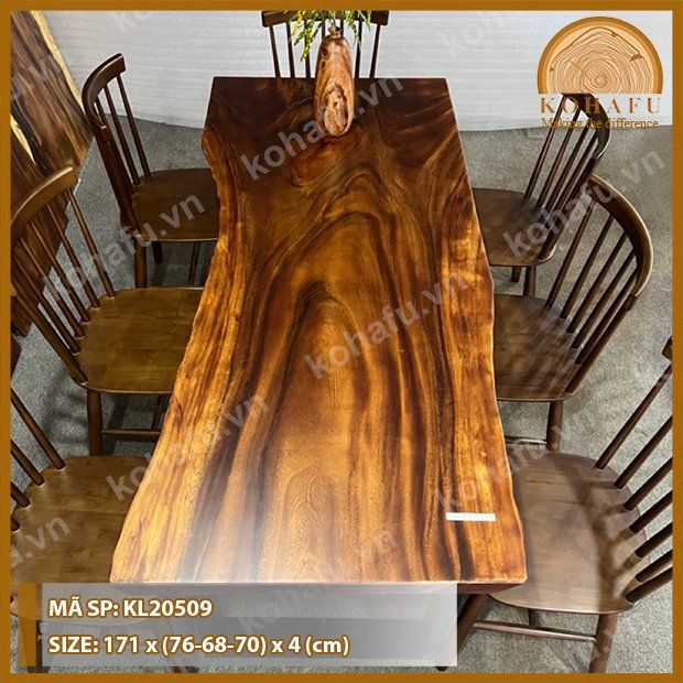 MẶT BÀN DÀI GỖ ME TÂY KL20509