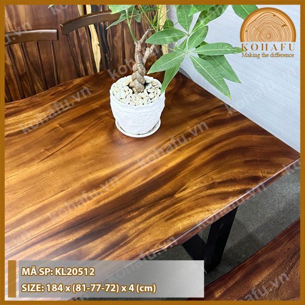 MẶT BÀN DÀI GỖ ME TÂY KL20512