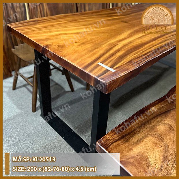 MẶT BÀN DÀI GỖ ME TÂY KL20513