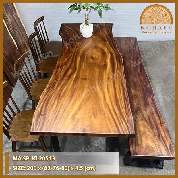 MẶT BÀN DÀI GỖ ME TÂY KL20513