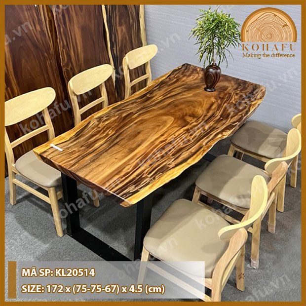 MẶT BÀN DÀI GỖ ME TÂY KL20514