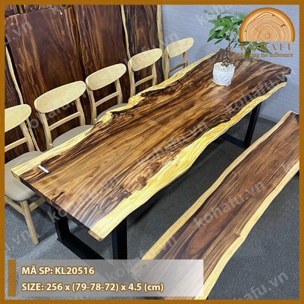 MẶT BÀN DÀI GỖ ME TÂY KL20516