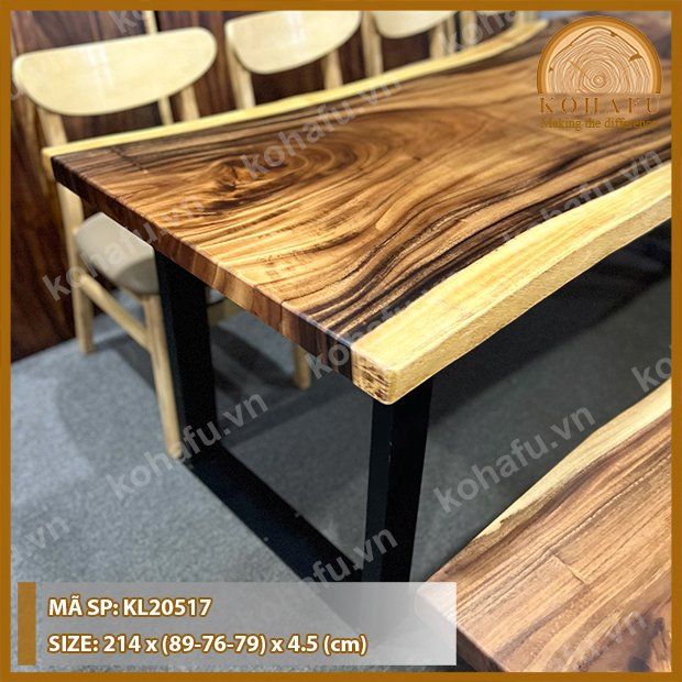 MẶT BÀN DÀI GỖ ME TÂY KL20517